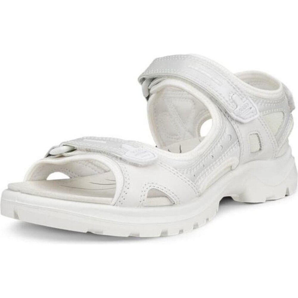 NIB ECCO kids Offroad Women teen YUCATAN SANDAL Leather 4-4.5 Opticl WHITE EU 35